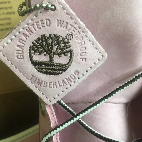 new Lilac Rose Pink Timberland TEEN GIRLS Nubuck Leather Ankle Boots in JUNIOR 6 - Picture 5 of 7